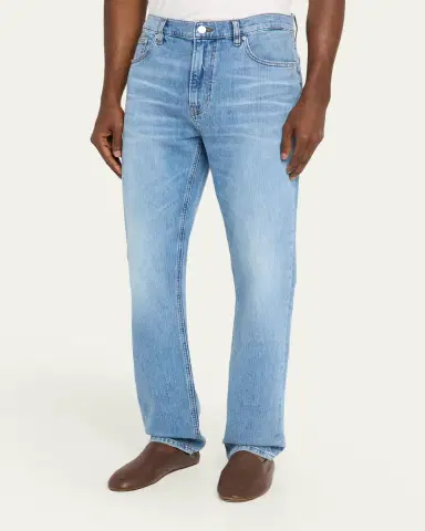 Frame Men's Faded Denim Straight-Leg Jeans | Thumbnail 4 Frame Men's Faded Denim Straight-Leg Jeans | Thumbnail 4