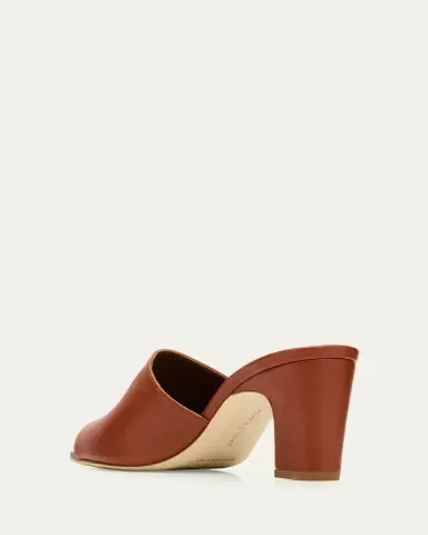 Manolo Blahnik 70mm Rapallabar Leather Mules | Thumbnail 2 Manolo Blahnik 70mm Rapallabar Leather Mules | Thumbnail 2