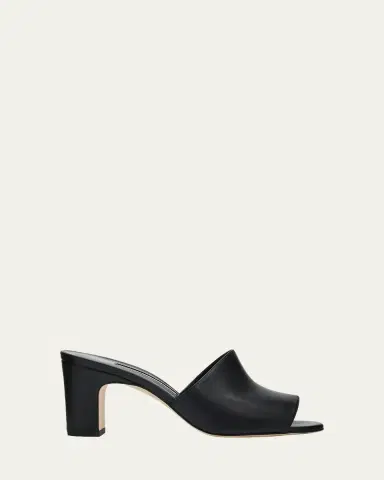 Manolo Blahnik 70mm Rapallabar Leather Mules | Thumbnail 4 Manolo Blahnik 70mm Rapallabar Leather Mules | Thumbnail 4