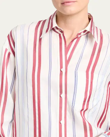 TWP Big Joe Striped Silk Button-Front Shirt | Thumbnail 5 TWP Big Joe Striped Silk Button-Front Shirt | Thumbnail 5