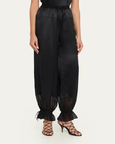 Ulla Johnson Camile Silk Drawstring Pants | Thumbnail 4 Ulla Johnson Camile Silk Drawstring Pants | Thumbnail 4