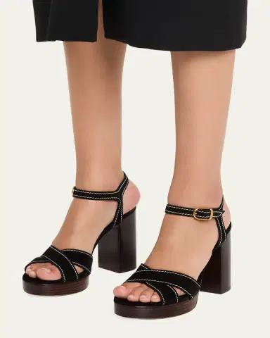 Stuart Weitzman 95mm Park Suede Platform Sandals | Thumbnail 2 Stuart Weitzman 95mm Park Suede Platform Sandals | Thumbnail 2