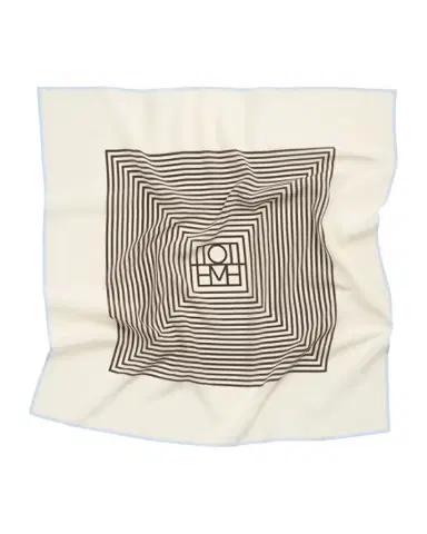Toteme Centered Monogram Silk Scarf | Thumbnail 1 Toteme Centered Monogram Silk Scarf | Thumbnail 1