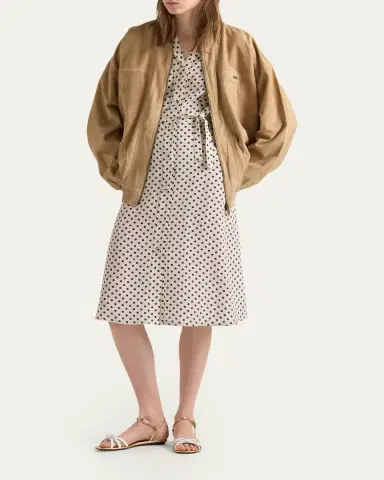 Prada Polka-Dot Print Marocain Shirtdress | Thumbnail 2 Prada Polka-Dot Print Marocain Shirtdress | Thumbnail 2