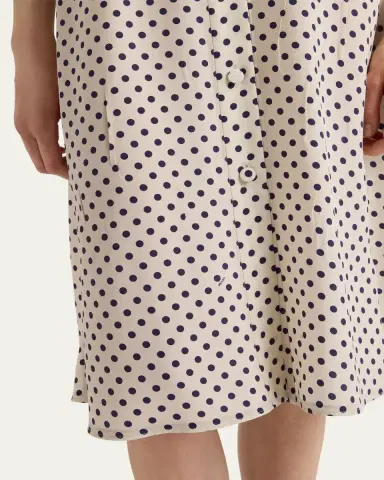 Prada Polka-Dot Print Marocain Shirtdress | Thumbnail 5 Prada Polka-Dot Print Marocain Shirtdress | Thumbnail 5