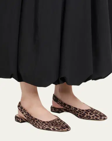 Stuart Weitzman Stassi Leopard Grosgrain Slingback Flats | Thumbnail 2 Stuart Weitzman Stassi Leopard Grosgrain Slingback Flats | Thumbnail 2