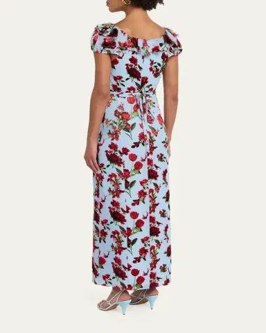 Alice + Olivia Tara Short-Sleeve Ruffle Maxi Dress | Thumbnail 3 Alice + Olivia Tara Short-Sleeve Ruffle Maxi Dress | Thumbnail 3