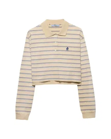 Prada Striped Pique Polo Shirt | Thumbnail 1 Prada Striped Pique Polo Shirt | Thumbnail 1