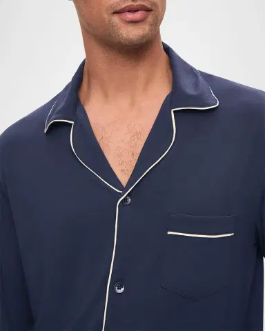 Eberjey Men's William Long-Sleeve Pajama Set | Thumbnail 4 Eberjey Men's William Long-Sleeve Pajama Set | Thumbnail 4