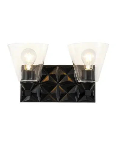 Lucas McKearn Alpha 2-Light Bath Vanity Light with Glass | Thumbnail 1 Lucas McKearn Alpha 2-Light Bath Vanity Light with Glass | Thumbnail 1