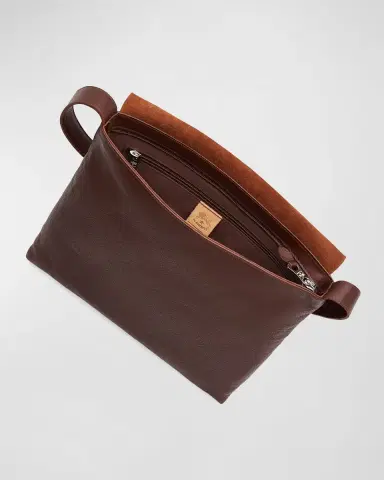 Il Bisonte Unisex Leather Messenger Bag | Thumbnail 2 Il Bisonte Unisex Leather Messenger Bag | Thumbnail 2