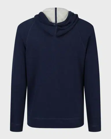 John Varvatos Men's Double-Knit Plaited Hoodie | Thumbnail 2 John Varvatos Men's Double-Knit Plaited Hoodie | Thumbnail 2