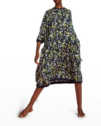Cynthia Rowley Oversized Floral-Print Tee Dress | Thumbnail 1 Cynthia Rowley Oversized Floral-Print Tee Dress | Thumbnail 1