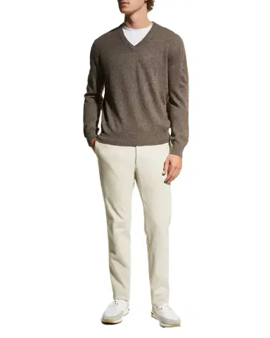Neiman Marcus Men's Wool-Cashmere Knit V-Neck Sweater | Thumbnail 1 Neiman Marcus Men's Wool-Cashmere Knit V-Neck Sweater | Thumbnail 1