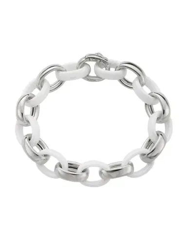 Monica Rich Kosann Sterling Silver Marilyn XL Ultra Bracelet with Alternating Ceramic Links, 8"L | Thumbnail 1 Monica Rich Kosann Sterling Silver Marilyn XL Ultra Bracelet with Alternating Ceramic Links, 8"L | Thumbnail 1