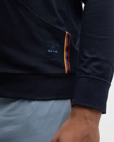 Paul Smith Men's Cotton Jersey Hoodie | Thumbnail 4 Paul Smith Men's Cotton Jersey Hoodie | Thumbnail 4