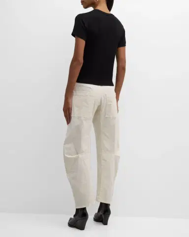 Nili Lotan Shon Mid-Rise Cropped Pants | Thumbnail 3 Nili Lotan Shon Mid-Rise Cropped Pants | Thumbnail 3