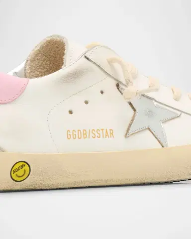 Golden Goose Girl's Superstar Leather Low-Top Sneakers, Kids | Thumbnail 4 Golden Goose Girl's Superstar Leather Low-Top Sneakers, Kids | Thumbnail 4