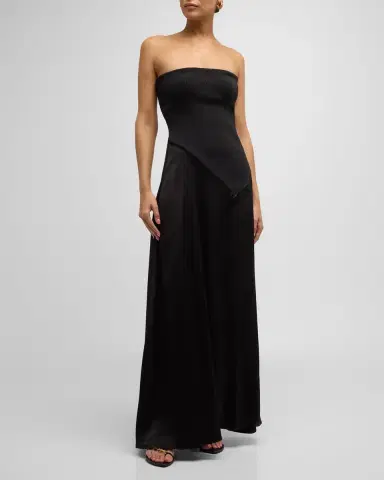 SIMKHAI Kory Strapless Bustier Combo Gown | Thumbnail 2 SIMKHAI Kory Strapless Bustier Combo Gown | Thumbnail 2