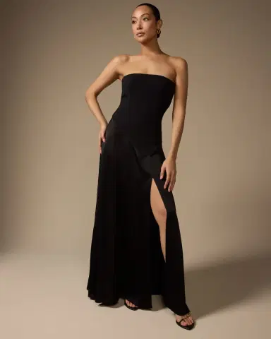 SIMKHAI Kory Strapless Bustier Combo Gown | Thumbnail 4 SIMKHAI Kory Strapless Bustier Combo Gown | Thumbnail 4
