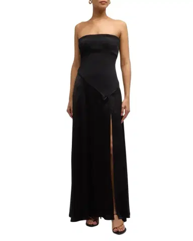 SIMKHAI Kory Strapless Bustier Combo Gown | Thumbnail 1 SIMKHAI Kory Strapless Bustier Combo Gown | Thumbnail 1