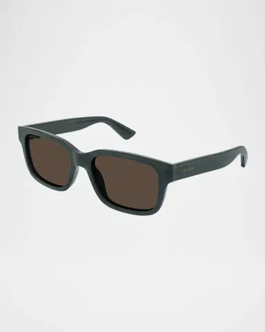 Gucci Men's Rectangle Plastic Sunglasses | Thumbnail 2 Gucci Men's Rectangle Plastic Sunglasses | Thumbnail 2