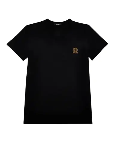 Versace Men's Logo V-Neck T-Shirt | Thumbnail 1 Versace Men's Logo V-Neck T-Shirt | Thumbnail 1