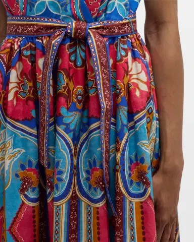 Elie Tahari The Adeline Floral-Print Cotton Midi Dress | Thumbnail 4 Elie Tahari The Adeline Floral-Print Cotton Midi Dress | Thumbnail 4