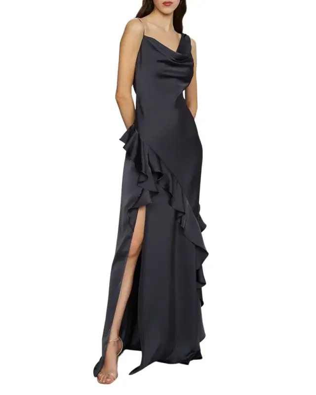 Juliet Charmeuse Cowl-Neck Gown Juliet Charmeuse Cowl-Neck Gown