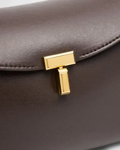 Toteme T Lock Flap Leather Clutch Bag | Thumbnail 5 Toteme T Lock Flap Leather Clutch Bag | Thumbnail 5