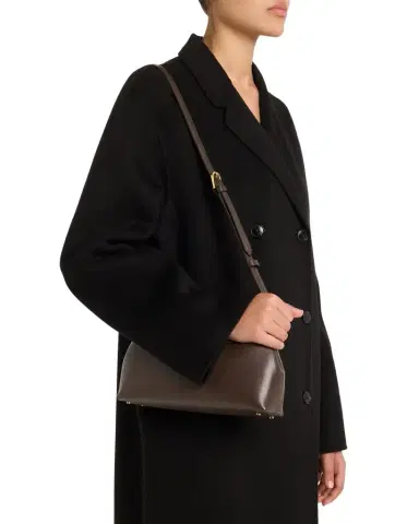 Toteme T Lock Flap Leather Clutch Bag | Thumbnail 1 Toteme T Lock Flap Leather Clutch Bag | Thumbnail 1