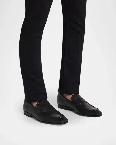 Tod's Men's Mocassino Gomma Leather Penny Loafers | Thumbnail 5 Tod's Men's Mocassino Gomma Leather Penny Loafers | Thumbnail 5