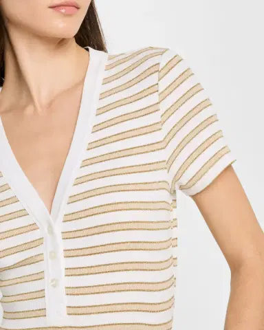 Veronica Beard Dekalb Stripe Short-Sleeve Top | Thumbnail 4 Veronica Beard Dekalb Stripe Short-Sleeve Top | Thumbnail 4