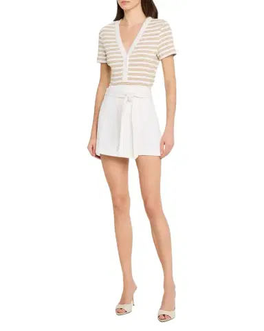 Veronica Beard Dekalb Stripe Short-Sleeve Top | Thumbnail 1 Veronica Beard Dekalb Stripe Short-Sleeve Top | Thumbnail 1