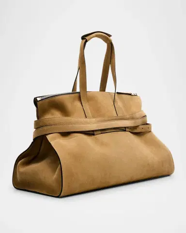 Moschino Men's Suede Tote Bag | Thumbnail 2 Moschino Men's Suede Tote Bag | Thumbnail 2