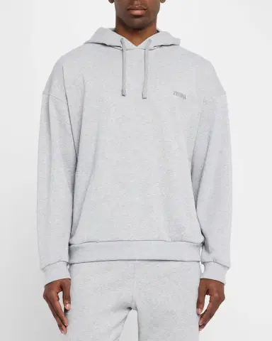 ZEGNA Men's Cotton Hooded Sweatshirt | Thumbnail 3 ZEGNA Men's Cotton Hooded Sweatshirt | Thumbnail 3