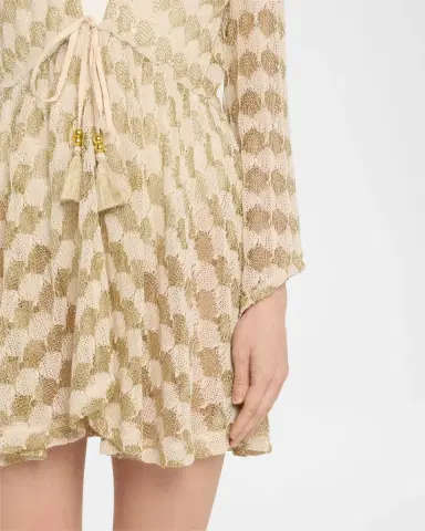 Ramy Brook Arrika Metallic Crochet Sun Dress Coverup | Thumbnail 3 Ramy Brook Arrika Metallic Crochet Sun Dress Coverup | Thumbnail 3