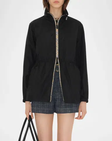 Burberry Blackpool Check-Trim Technical Zip Jacket | Thumbnail 3 Burberry Blackpool Check-Trim Technical Zip Jacket | Thumbnail 3