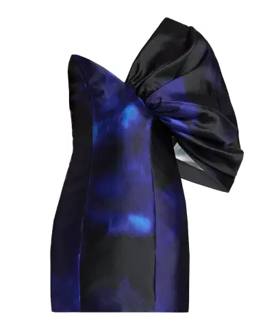 BCBGMAXAZRIA Exaggerated-Sleeve Printed Satin Mini Dress | Thumbnail 4 BCBGMAXAZRIA Exaggerated-Sleeve Printed Satin Mini Dress | Thumbnail 4
