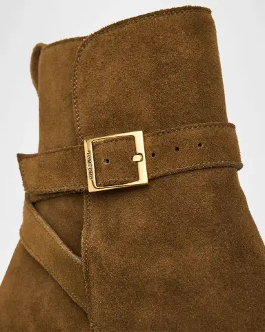 Tom Ford Men's Suede Buckle Ankle Boots | Thumbnail 2 Tom Ford Men's Suede Buckle Ankle Boots | Thumbnail 2