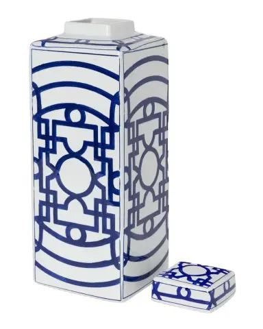 Park Hill Collection Imperial Ceramic Geometric Square Jar | Thumbnail 1 Park Hill Collection Imperial Ceramic Geometric Square Jar | Thumbnail 1