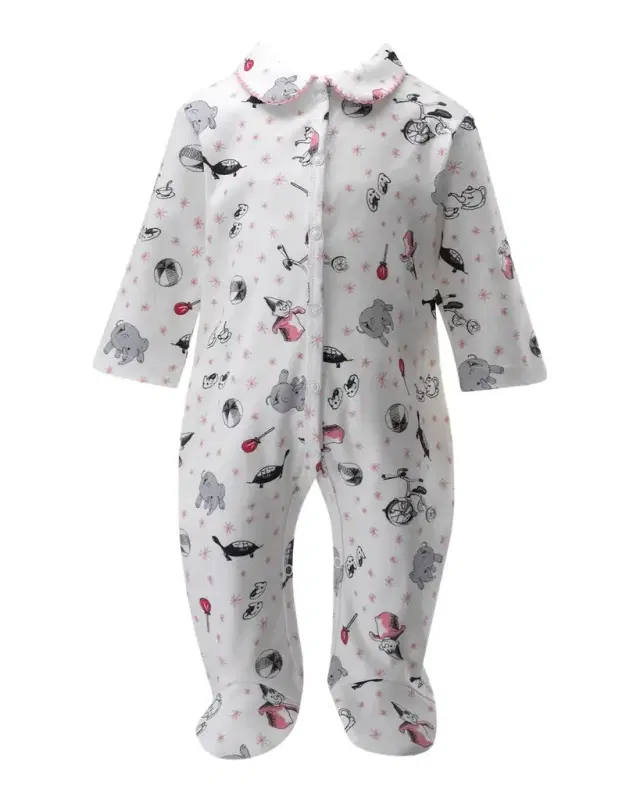 Girl 's Eloise Toy Print Footie Gift Set, Size 3M-18M Girl 's Eloise Toy Print Footie Gift Set, Size 3M-18M