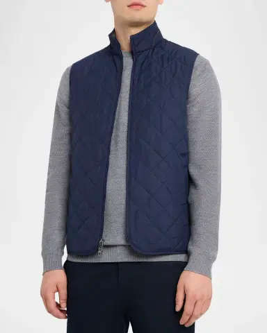 Peter Millar Men's Essex Quilted Stand-Collar Vest | Thumbnail 3 Peter Millar Men's Essex Quilted Stand-Collar Vest | Thumbnail 3