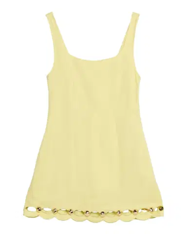 SIMKHAI Lindley Linen-Blend Sleeveless Mini Dress | Thumbnail 2 SIMKHAI Lindley Linen-Blend Sleeveless Mini Dress | Thumbnail 2