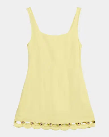 SIMKHAI Lindley Linen-Blend Sleeveless Mini Dress | Thumbnail 3 SIMKHAI Lindley Linen-Blend Sleeveless Mini Dress | Thumbnail 3