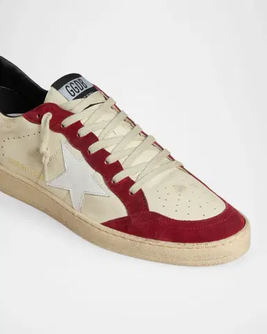 Golden Goose Men's Ball Star Nappa Leather Low-Top Sneakers | Thumbnail 3 Golden Goose Men's Ball Star Nappa Leather Low-Top Sneakers | Thumbnail 3