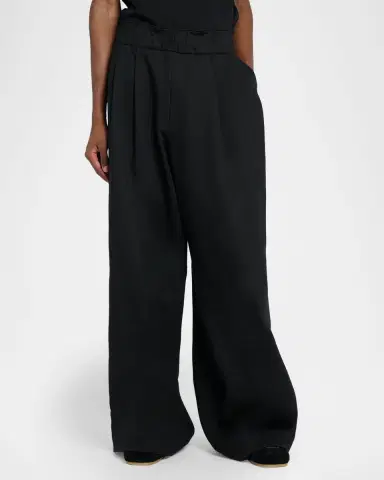 Dries Van Noten Men's Hama High-Rise Pleated Wide-Leg Trousers | Thumbnail 3 Dries Van Noten Men's Hama High-Rise Pleated Wide-Leg Trousers | Thumbnail 3