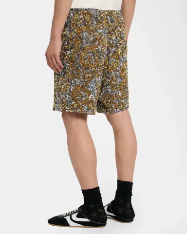 Dries Van Noten Men's Piperi Sequin-Embellished Drawstring Shorts | Thumbnail 2 Dries Van Noten Men's Piperi Sequin-Embellished Drawstring Shorts | Thumbnail 2