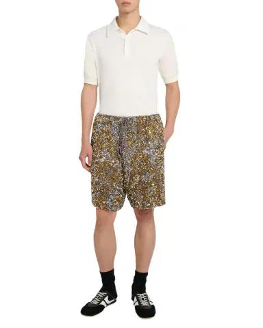 Dries Van Noten Men's Piperi Sequin-Embellished Drawstring Shorts | Thumbnail 1 Dries Van Noten Men's Piperi Sequin-Embellished Drawstring Shorts | Thumbnail 1