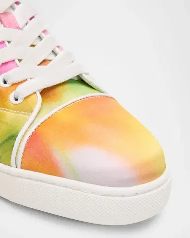 Christian Louboutin Fun Louise Junior Floral Satin Low-Top Sneakers | Thumbnail 4 Christian Louboutin Fun Louise Junior Floral Satin Low-Top Sneakers | Thumbnail 4